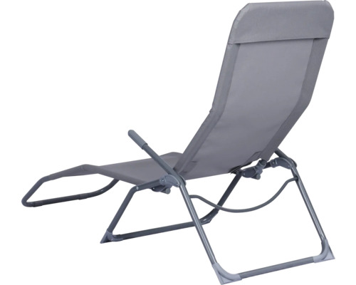 Chaise longue réglable avec accoudoirs pour le jardin