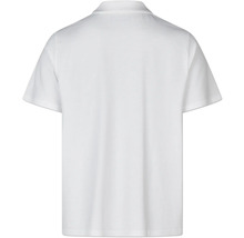 Weisses Poloshirt von hinten