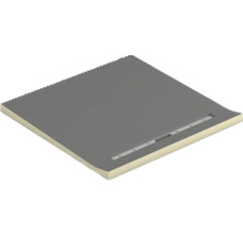 Quadratische Duschwanne mit Ablaufrinne