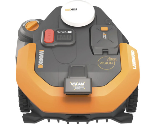 Vue de dessus du robot tondeuse Worx Landroid