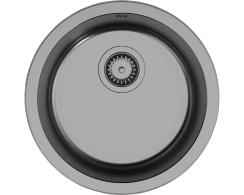 Évier rond en acier inoxydable