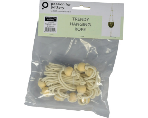 Trendiges Hängeseil für Blumentöpfe in Verpackung
