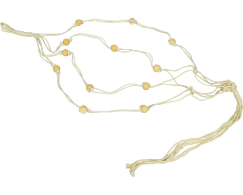 Pflanzenampel aus Baumwolle mit Holzperlen