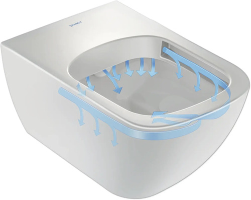 WC suspendu à fond creux avec système de guidage d'eau