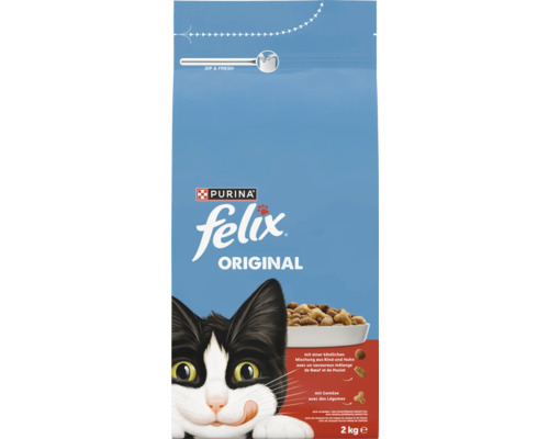 Felix Original Katzentrockenfutter, 2 Kilogramm