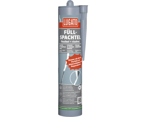 Mastic de remplissage Lugato, flexible et sans fissures en cartouche