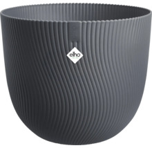 Pot de fleurs à rayures avec le logo Elho