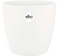 Pot de fleurs blanc avec le logo Elho