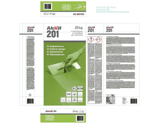 Verpackung Akkit 201 Ausgleichsmasse 25 kg