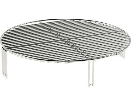 Grille de cuisson ronde en métal avec pieds