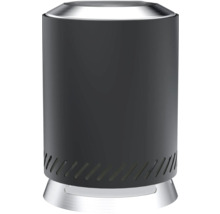 Poubelle cylindrique avec détails en acier inoxydable