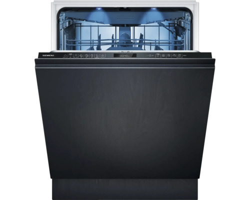 Lave-vaisselle Siemens ouvert avec façade noire