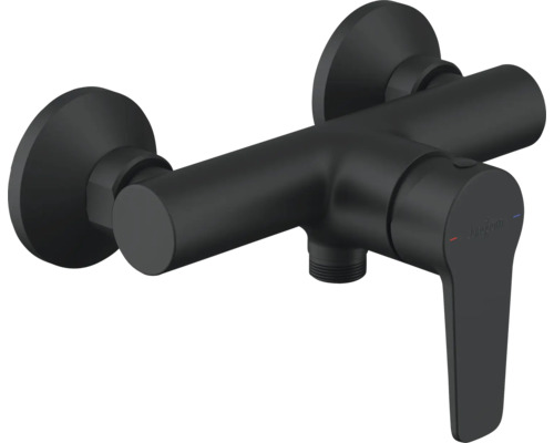 Mitigeur de douche noir pour montage mural