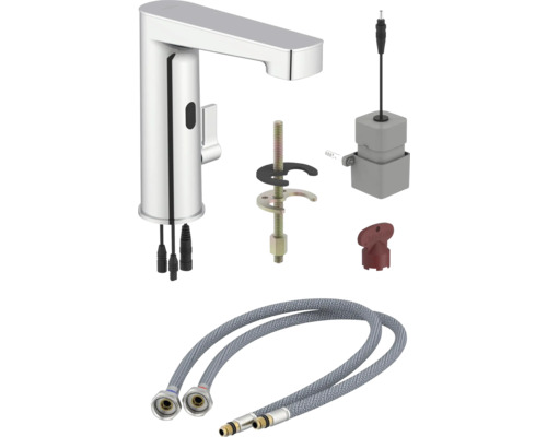 Berührungslose Waschtischarmatur mit Zubehör