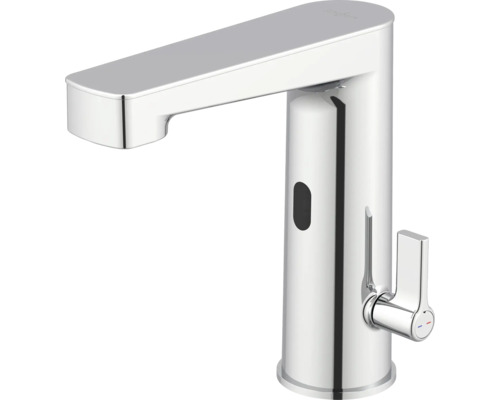 Berührungslose Waschtischarmatur mit Temperierhebel für das Badezimmer