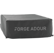 Housse de protection Forge Adour pour barbecue ou plancha en matériau résistant aux intempéries avec cordon de serrage et Forge Adour Logo.