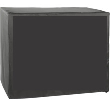 Housse de protection rectangulaire anthracite pour meubles de jardin.
