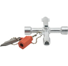 Clé carrée avec embout double et chaîne