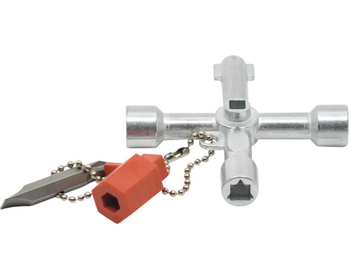 Clé carrée avec embout double et chaîne