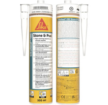 Mastic silicone SikaSeal 195 Stone and Pool pour pierre et carrelage, 300 ml