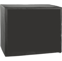 Housse de protection rectangulaire pour meubles de jardin en anthracite en matériau robuste.