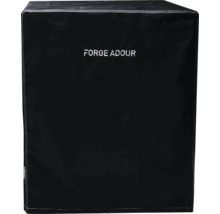 Housse de protection noire résistante aux intempéries pour planchas Forge Adour avec Forge Adour Logo.