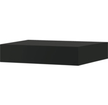 Schwarzes Wandboard in rechteckiger Form.