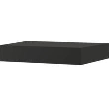 Rechteckiges Schweberegal mit matter Oberfläche für die Wandmontage.