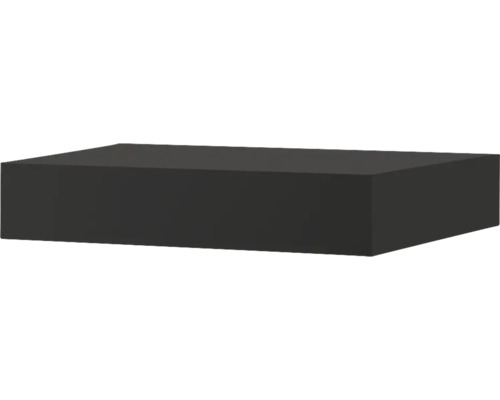 Rechteckiges Schweberegal mit matter Oberfläche für die Wandmontage.