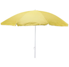 Gelber Sonnenschirm mit weissem Gestell