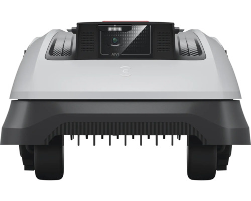 Vue arrière du robot tondeuse