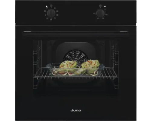 Four Juno avec aliments sur une grille