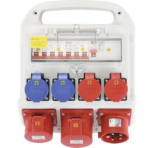 Baustromverteiler mit Sicherungen, Steckdosen und Tragegriff