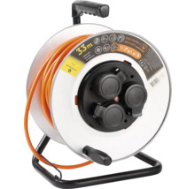 Kabeltrommel mit 33 Meter Kabel und drei Steckdosen