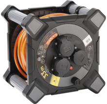 Kabeltrommel mit 33 Metern Kabellänge und drei Steckdosen