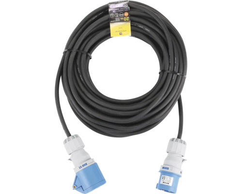 Câble de rallonge avec fiche et connecteur, 20 mètres