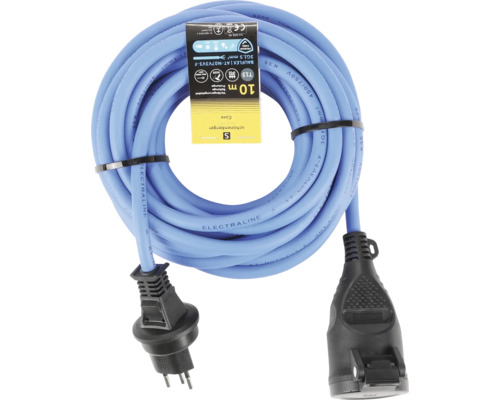 Verlängerungskabel mit Stecker und Kupplung, zehn Meter
