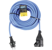 Blaues 20 Meter Verlängerungskabel mit Stecker und Kupplung