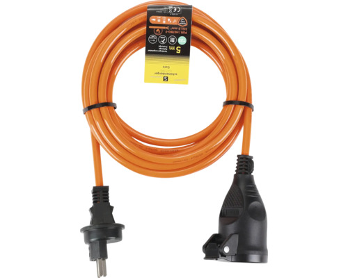 Verlängerungskabel fünf Meter mit Stecker und Kupplung