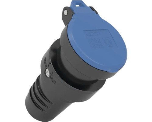 Kupplung T23 schwarz Steckvorrichtung mit Klappdeckel