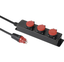 Dreifachsteckdosenleiste mit Starkstromstecker