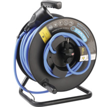 Kabeltrommel mit blauem Kabel, 40 Meter Länge