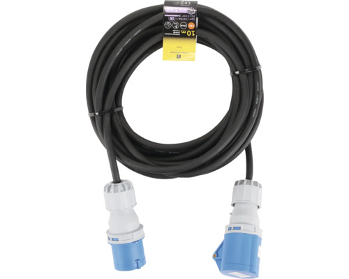 Rallonge de 10 mètres avec fiche et coupleur