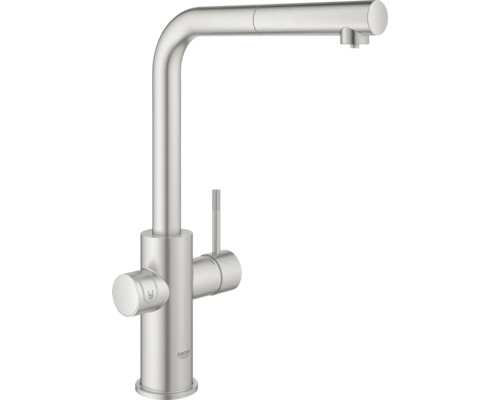 Robinet de cuisine avec bec haut et douchette extractible