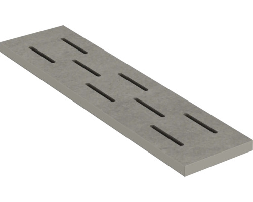 Grauer Beton Kanaldeckel mit Schlitzen
