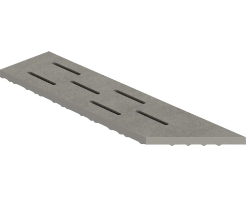 Grauer Entwässerungsrost mit Schlitzen