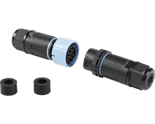 Connecteur de câble étanche avec trois contacts et deux bagues d'étanchéité