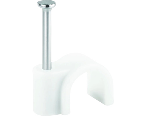 Nagelklemme aus Kunststoff mit Nagel