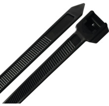 Zwei schwarze Kabelbinder