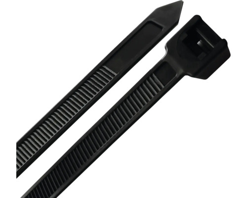 Zwei schwarze Kabelbinder